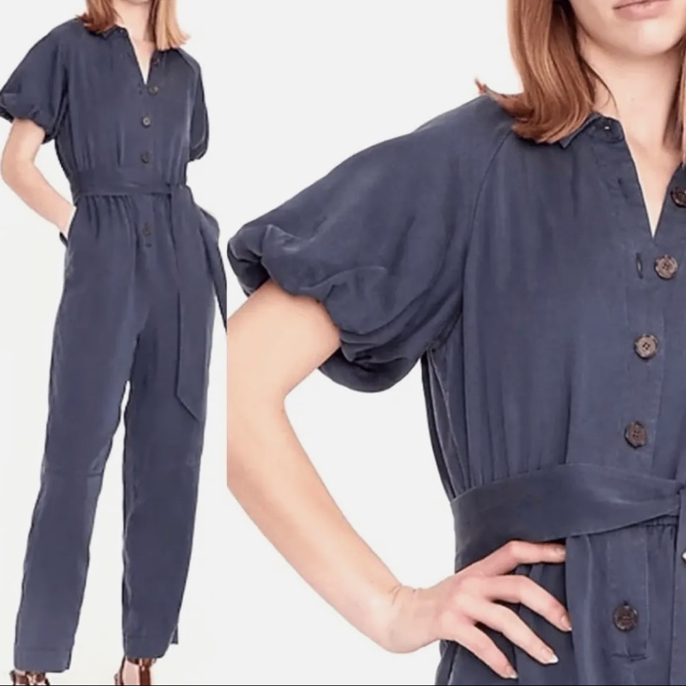 J. Crew Womens Drapey Belted Jumpsuit Size 4